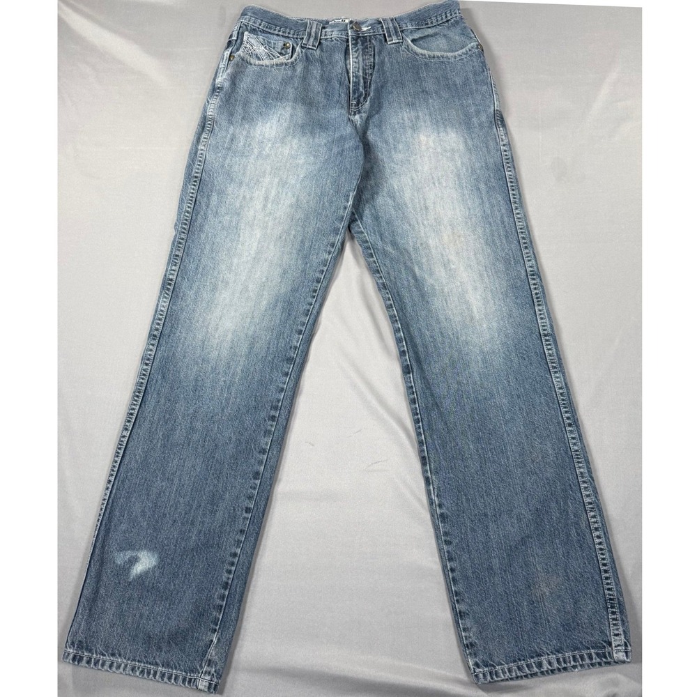 Pelle Pelle Premium Crusher Jeans Mens 32x34 Dark Indigo Straight Denim Pants